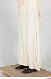  Photos Woman in Historical Dress 48 20th century beige dress historical clothing lower body skirt 0002.jpg